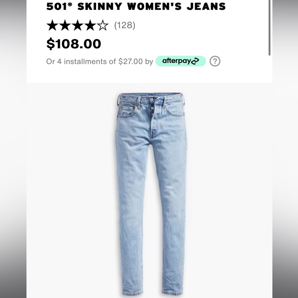 Levi 501 Skinny Jean